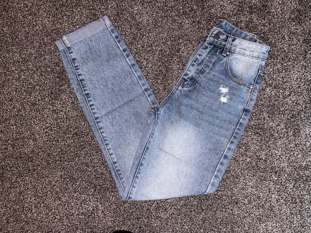 SHEIN Tall Distressed Light Wash Jeans XS NWOT